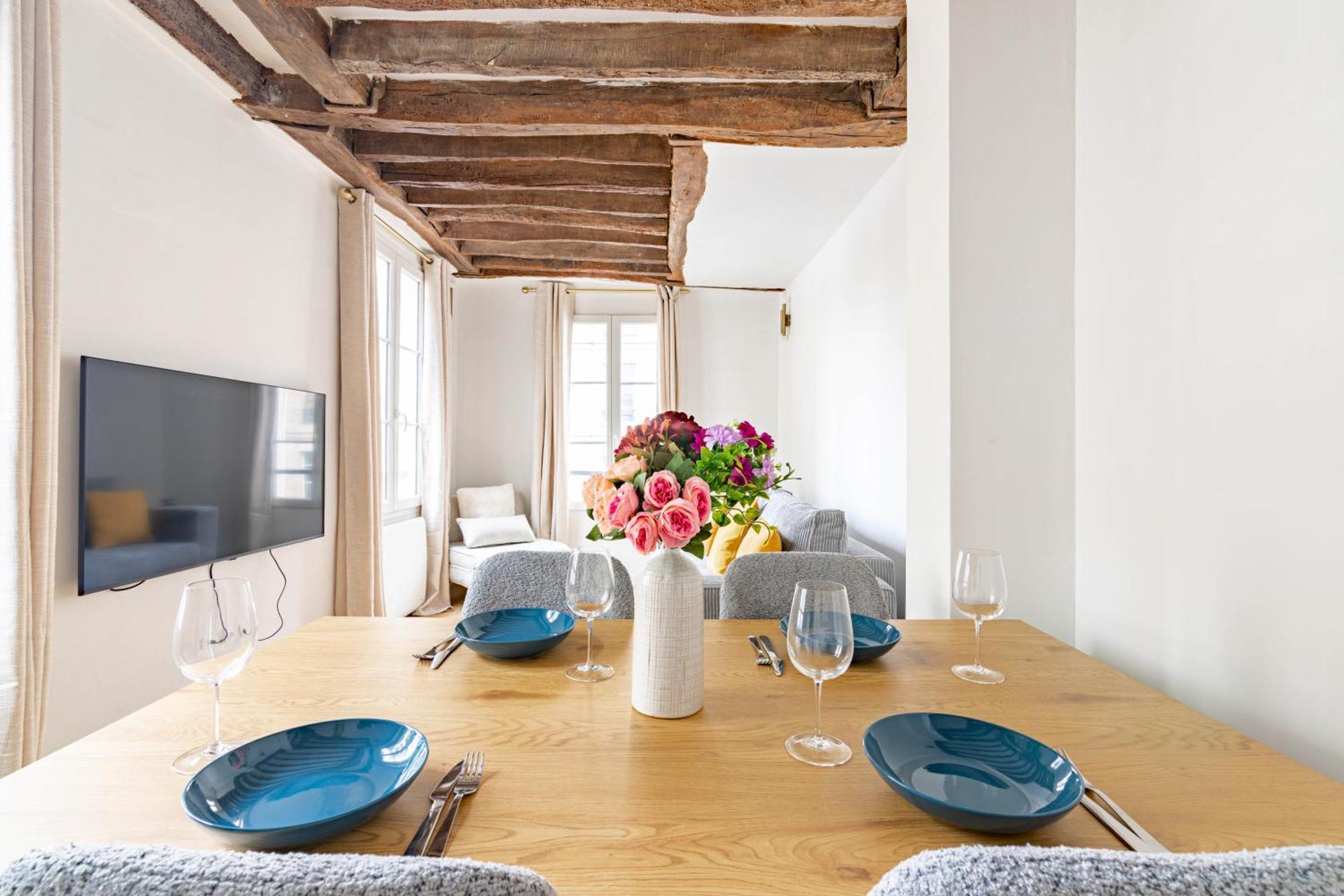 Appartement Quartier Fontaine Chatelet Les Halles Free Netflix Paris Exterior foto