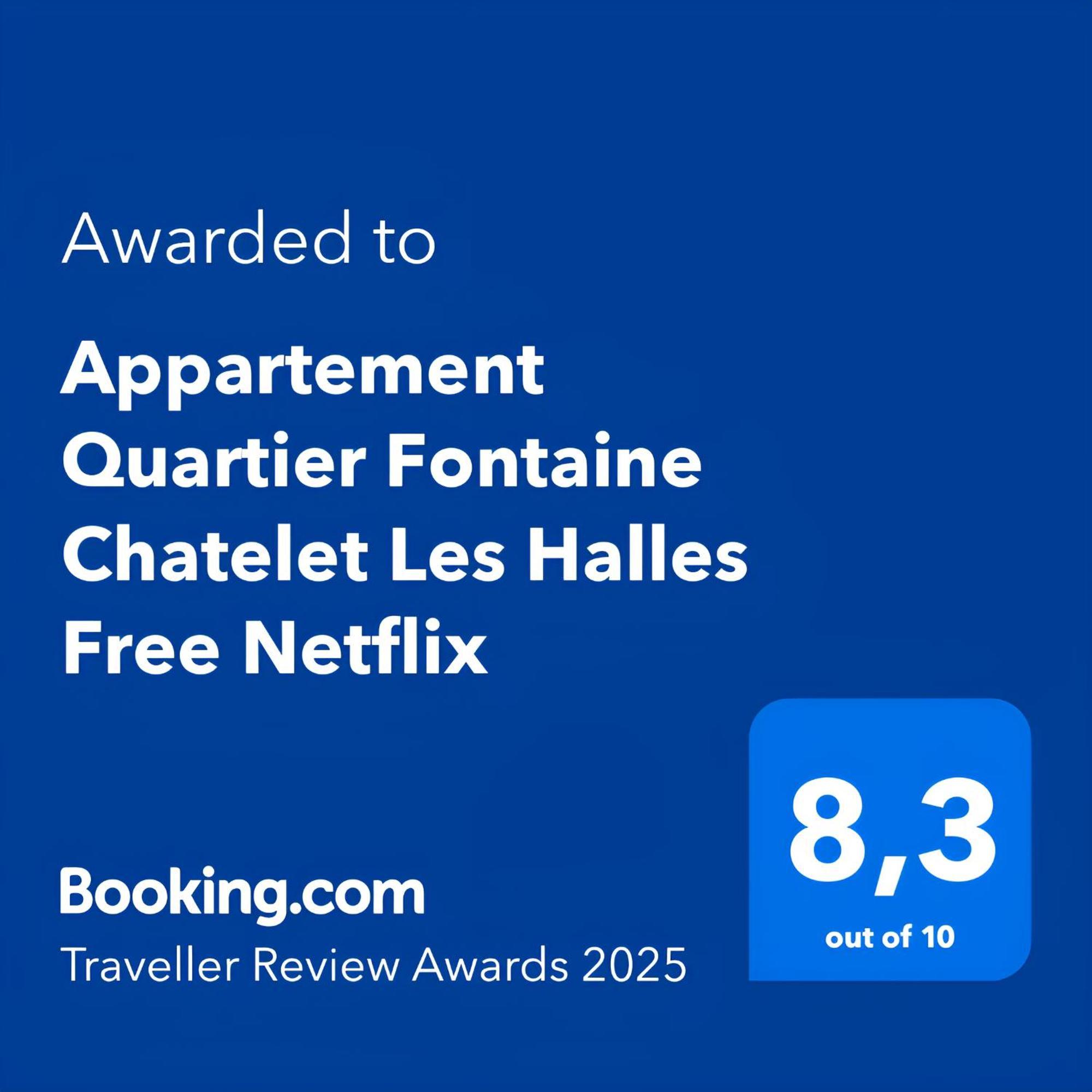 Appartement Quartier Fontaine Chatelet Les Halles Free Netflix Paris Exterior foto
